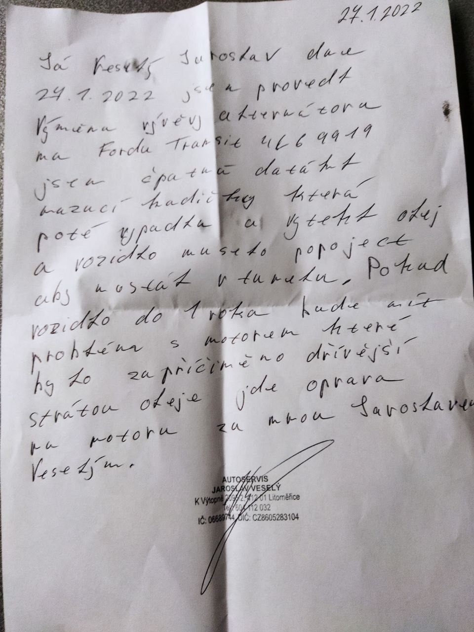 Výměna oleje – reklamace u garážníků